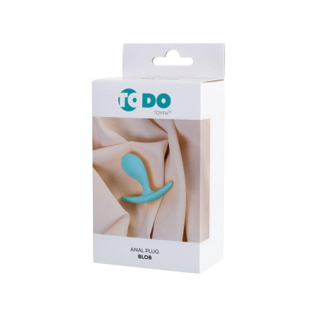 Korek analny ToDo Anal Plug Blob - silikonowy, kroplowy profil z szeroką podstawą, 5,5 cm - 8