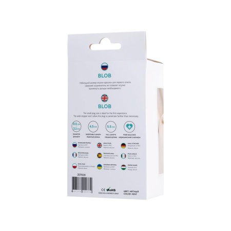 Korek analny ToDo Anal Plug Blob - silikonowy, kroplowy profil z szeroką podstawą, 5,5 cm - 9