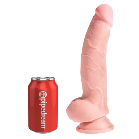 Dildo Triple Density Fat Cock with Balls 8" — TPE, twardy rdzeń i miękka powłoka, 24,1 cm - 2