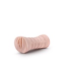 Masturbator M for Men Rain Vanilla - kanał żebrowany, TPE X5, otwarty korpus, 12,7 cm - 3