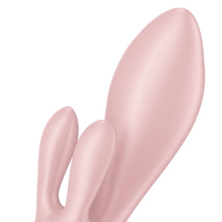 Wibrator-królik Air Pump Bunny 3 Rose - nadmuchiwany trzon +15 mm, długość całkowita 21,3 cm - 4