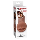 Masturbator ustny Coed Cocksucker Brown – realistyczne usta z TPR Fanta Flesh, długość 12,7 cm, głębokość wkłucia 9,8 cm - 1