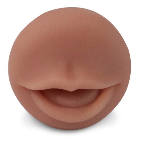 Masturbator ustny Coed Cocksucker Brown – realistyczne usta z TPR Fanta Flesh, długość 12,7 cm, głębokość wkłucia 9,8 cm - 4