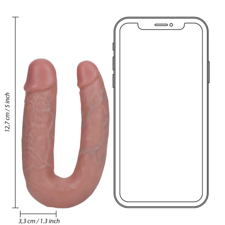 U Shaped Double Dildo 5” - 7