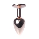 Korek analny Jewellery Red Gold Plug - stal nierdzewna, kryształ w podstawie, dł. 7 cm, śr. 2,7 cm - 5