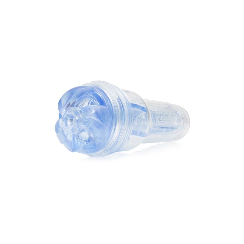 Turbo Thrust Blue Ice - przezroczysty masturbator z potrójnym wejściem, obudowa ok. 25 cm, wkładka użytkowa ok. 21,5 cm - 1