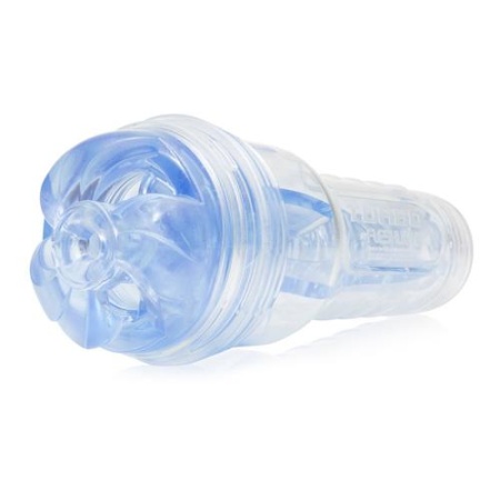 Turbo Thrust Blue Ice - przezroczysty masturbator z potrójnym wejściem, obudowa ok. 25 cm, wkładka użytkowa ok. 21,5 cm - 1