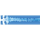 Turbo Thrust Blue Ice - przezroczysty masturbator z potrójnym wejściem, obudowa ok. 25 cm, wkładka użytkowa ok. 21,5 cm - 2