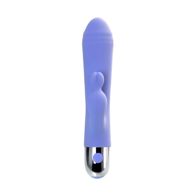 Wibrator Flovetta Crocus z podwójnym silnikiem, stymulacja punktu G i łechtaczki, silikon medyczny, fioletowy, 17,5 cm - 1 2