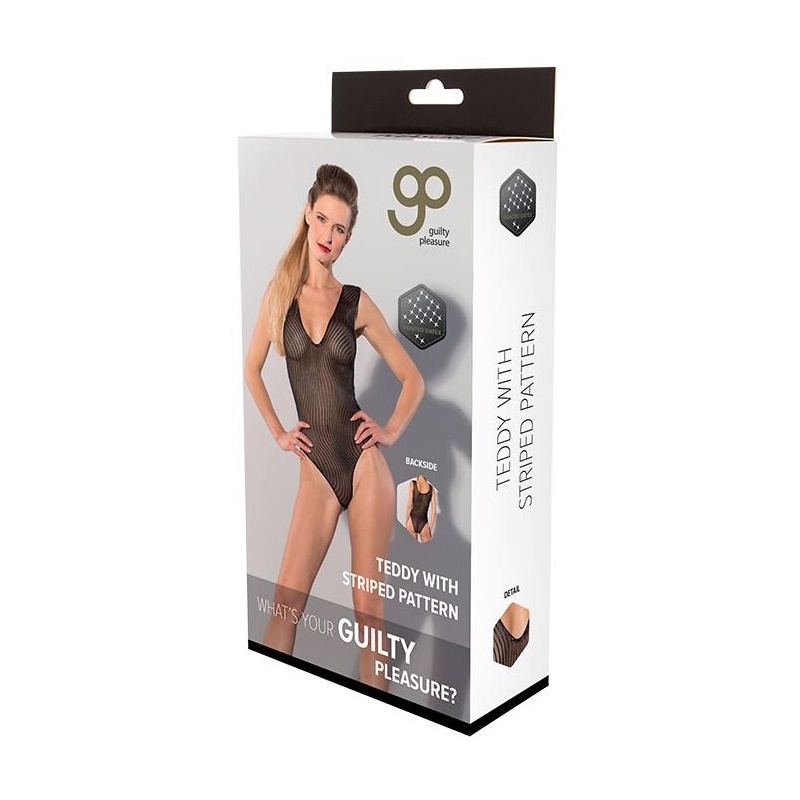 GP PRINTED DATEX STRIPED TEDDY BLACK, XL - 1