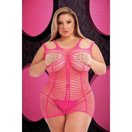 LAPDANCE SHREDDED MINI DRESS -PINK, QUEEN - 1