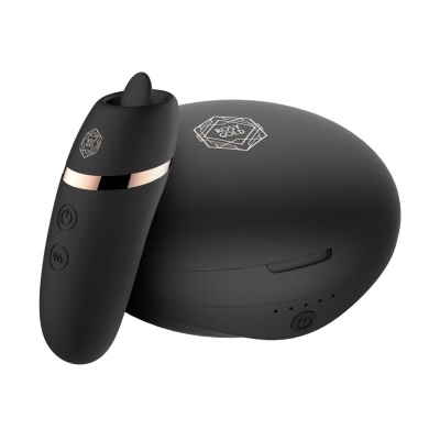 Rosy Gold – Licking Stimulator with Luxury Charging Case – Black - 1