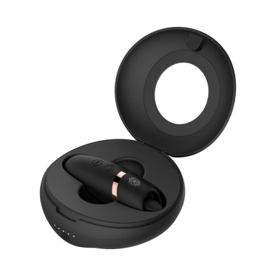 Rosy Gold – Licking Stimulator with Luxury Charging Case – Black - 1 2