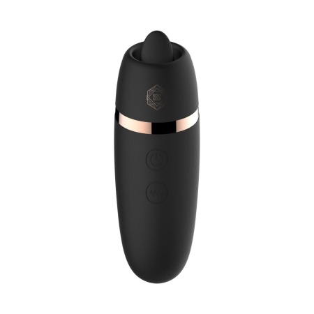 Stymulator łechtaczkowy Licking z funkcją lizania i etui ładującym - czarny, 420 g - 3