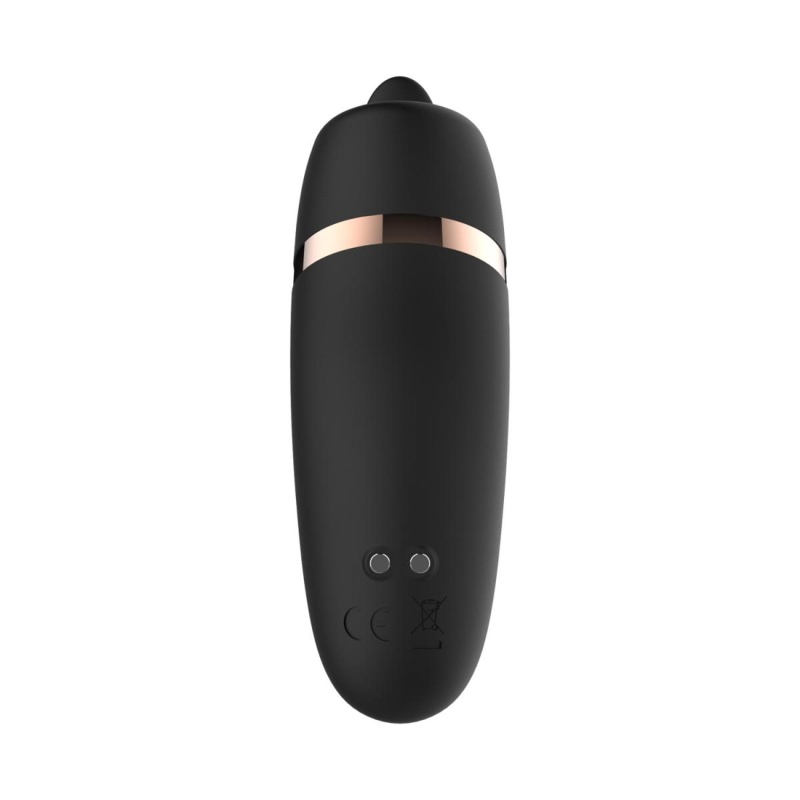 Stymulator łechtaczkowy Licking z funkcją lizania i etui ładującym - czarny, 420 g - 4