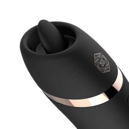 Stymulator łechtaczkowy Licking z funkcją lizania i etui ładującym - czarny, 420 g - 6