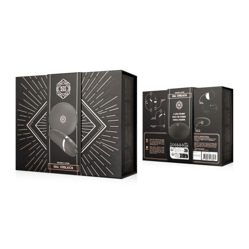 Stymulator łechtaczkowy Licking z funkcją lizania i etui ładującym - czarny, 420 g - 12
