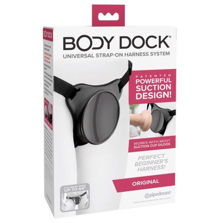 Uprząż Strap-On Body Dock Original z systemem mocowania na przyssawkę, płyta dokująca 8,6 cm, pas do 137 cm - 1
