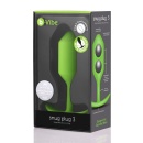 Korek analny obciążony Snug Plug 3 Lime - silikon medyczny, średnica 3,6 cm - 1