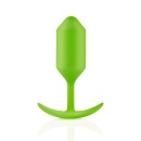 Korek analny obciążony Snug Plug 3 Lime - silikon medyczny, średnica 3,6 cm - 2