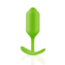 Korek analny obciążony Snug Plug 3 Lime - silikon medyczny, średnica 3,6 cm - 3