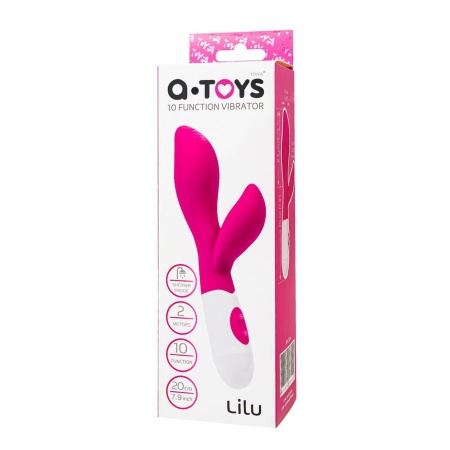 Wibrator Lilu ze stymulatorem łechtaczki, 2 silniki, 10 trybów, długość 20 cm - 7