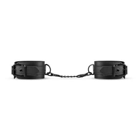 Bedroom Fantasies - Faux Leather Handcuffs Black - 6