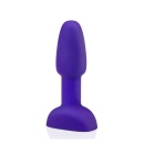 Rimming Petite Purple - Obrotowo-Wibrujący Plug Analny z Pilotem, Silikon Medyczny, 10 cm, Ø 3,5 cm - 2