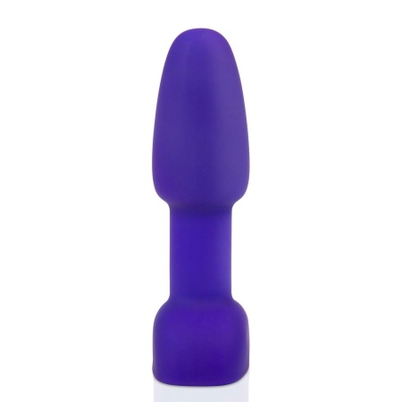 Rimming Petite Purple - Obrotowo-Wibrujący Plug Analny z Pilotem, Silikon Medyczny, 10 cm, Ø 3,5 cm - 3