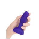 Rimming Petite Purple - Obrotowo-Wibrujący Plug Analny z Pilotem, Silikon Medyczny, 10 cm, Ø 3,5 cm - 5