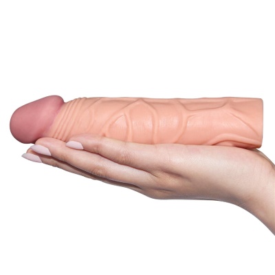 Nakładka na penisa Pleasure X-Tender 13.5 cm x 3.0 cm Flesh - 1 2