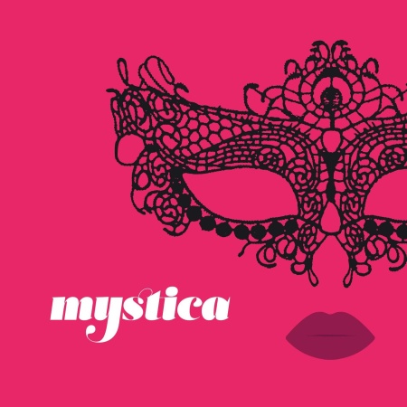 Maska Mystica Black Lace Czarna - 3
