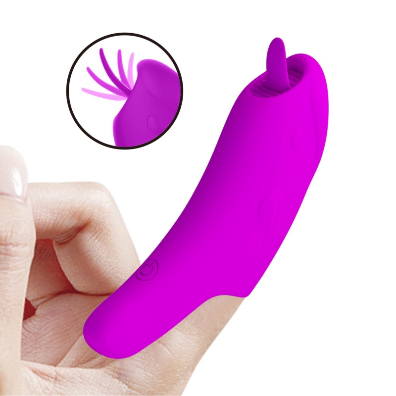 Wibrator na palec Peterson z języczkowatą końcówką, 10 cm - 3