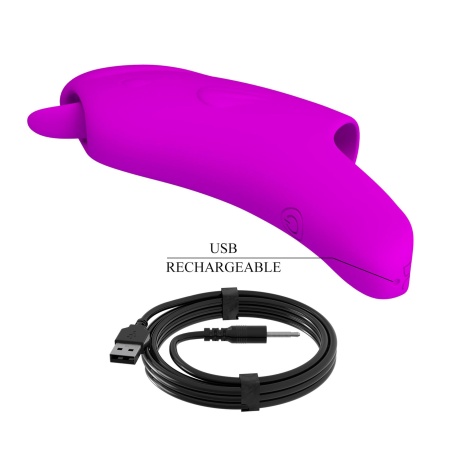 Wibrator na palec Peterson z języczkowatą końcówką, 10 cm - 12