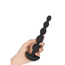 Cinco Anal Beads Black - 5 elastycznych koralików, 3 silniki, 19 cm - 5