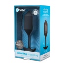 Korek analny wibrujący B-Vibe Vibrating Snug Plug 4 Black - obciążony 247 g, średnica 4,3 cm, długość 14,9 cm - 1