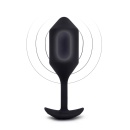 Korek analny wibrujący B-Vibe Vibrating Snug Plug 4 Black - obciążony 247 g, średnica 4,3 cm, długość 14,9 cm - 2