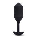 Korek analny wibrujący B-Vibe Vibrating Snug Plug 4 Black - obciążony 247 g, średnica 4,3 cm, długość 14,9 cm - 5