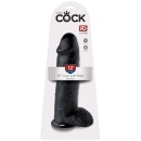 Dildo 12 inch Balls Black z przyssawką i jądrami, 30,5 cm - 1