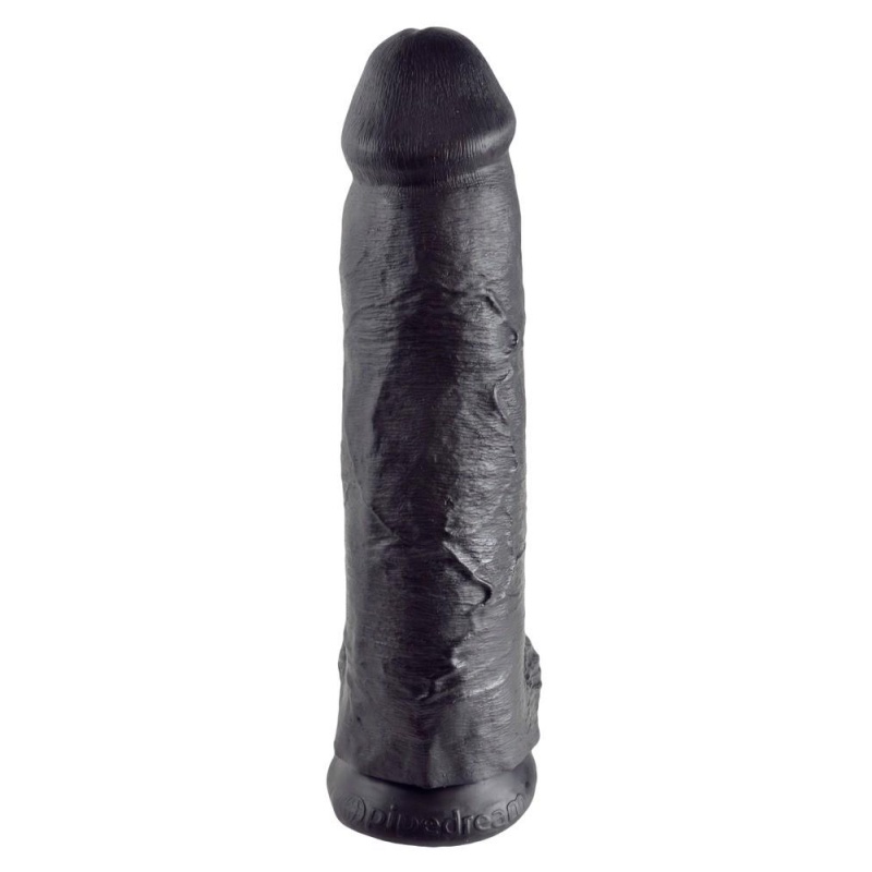 Dildo 12 inch Balls Black z przyssawką i jądrami, 30,5 cm - 3
