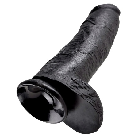 Dildo 12 inch Balls Black z przyssawką i jądrami, 30,5 cm - 6