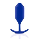 Wtyczka analna b-Vibe Snug Plug 4 Navy - obciążona wewnętrznymi kulkami, długość 13,3 cm, średnica 4,4 cm - 2