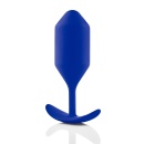 Wtyczka analna b-Vibe Snug Plug 4 Navy - obciążona wewnętrznymi kulkami, długość 13,3 cm, średnica 4,4 cm - 3