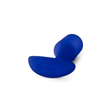 Wtyczka analna b-Vibe Snug Plug 4 Navy - obciążona wewnętrznymi kulkami, długość 13,3 cm, średnica 4,4 cm - 5
