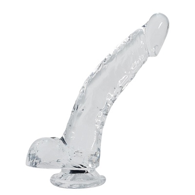 Stallion Jelly Dildo – przezroczysty dildo żelowy, 22 cm długości, 3,5 cm średnicy - 1