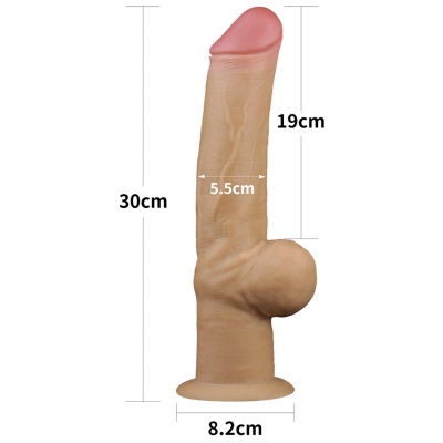 LoveToy Handle Cock Dwuwarstwowy Silikonowy 30 cm - 1 2