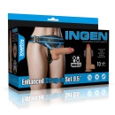 Zestaw strap-on z wibratorem Vibrating Enhanced 9.5'' (24 cm) - rozmiar L/XL/2XL (pas do 100 cm) - 1