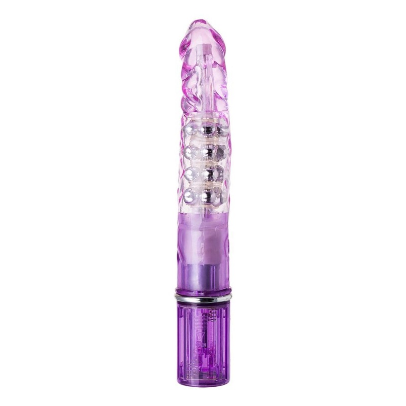 Wibrator A-Toys High-Tech Fantasy z podwójną stymulacją i metalowymi kulkami, 14 cm - 5