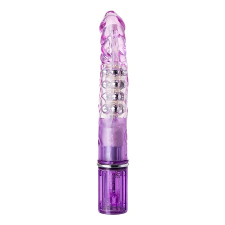 Wibrator A-Toys High-Tech Fantasy z podwójną stymulacją i metalowymi kulkami, 14 cm - 5