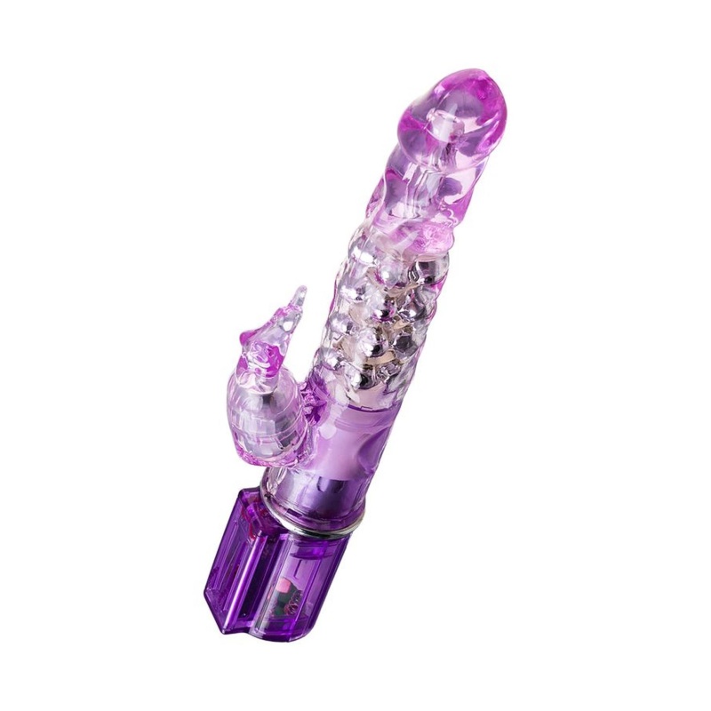 Wibrator A-Toys High-Tech Fantasy z podwójną stymulacją i metalowymi kulkami, 14 cm - 6